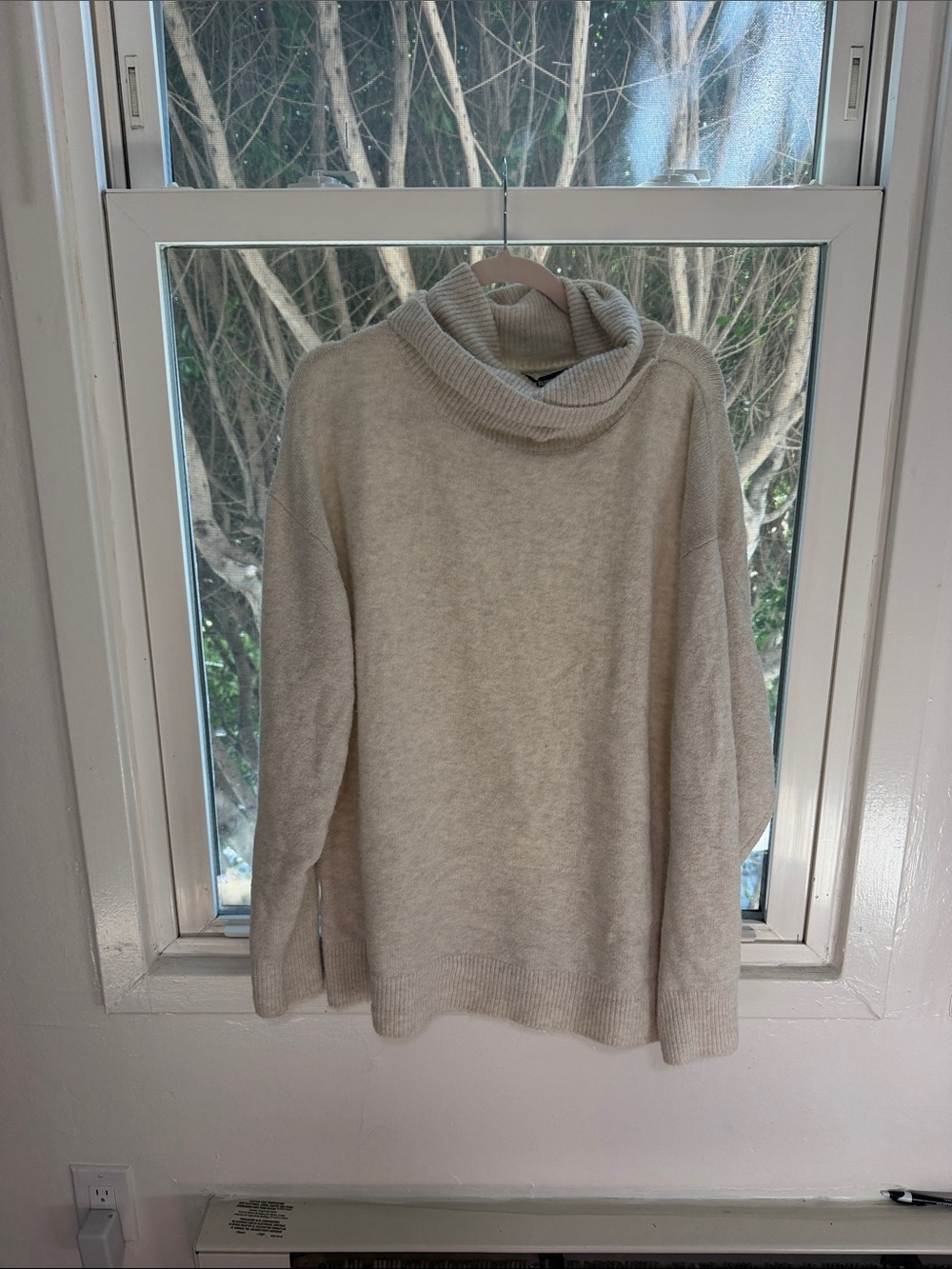 Urban Outfitters Cream Cowl Neck Turtleneck Sweater